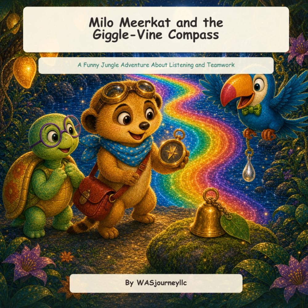Milo Meerkat and the Giggle-Vine Compass: A Funny Jungle Adventure About Listening and Teamwork