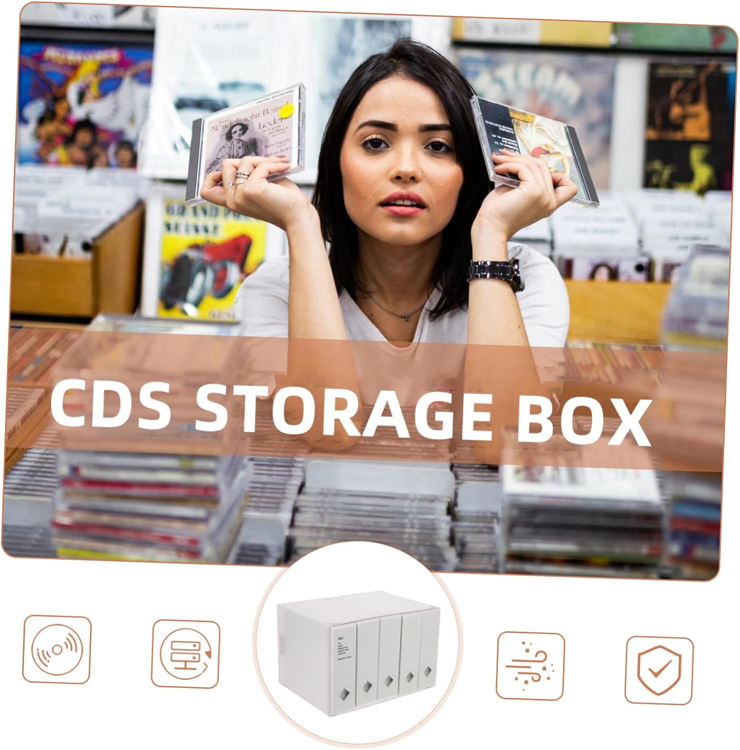 CD Storage Box Large Capacity 120 Discs Holder Portable CD Organizer Case Zipper DVD Storage Pouch for Home and Travel