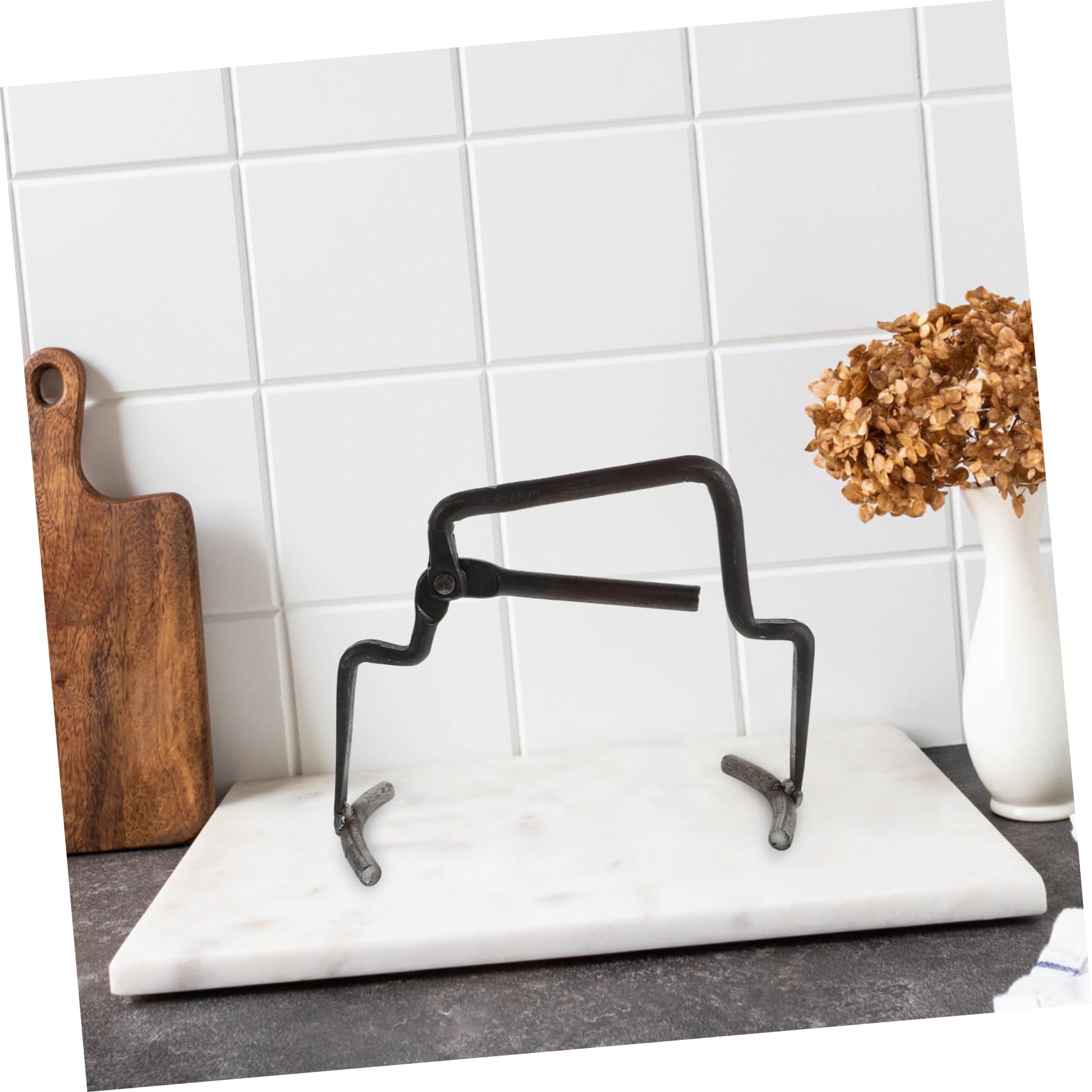 POPETPOP Pinza per Barattoli e Casseruole in Ferro, Nera, Resistente al Calore, Robusta e Facile da Usare per Cucina e Feste