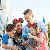 Vista 131 de FANYITY Orejas de ratón, diadema de lentejuelas con orejas de ratón para niños, niñas y mujeres (MN)