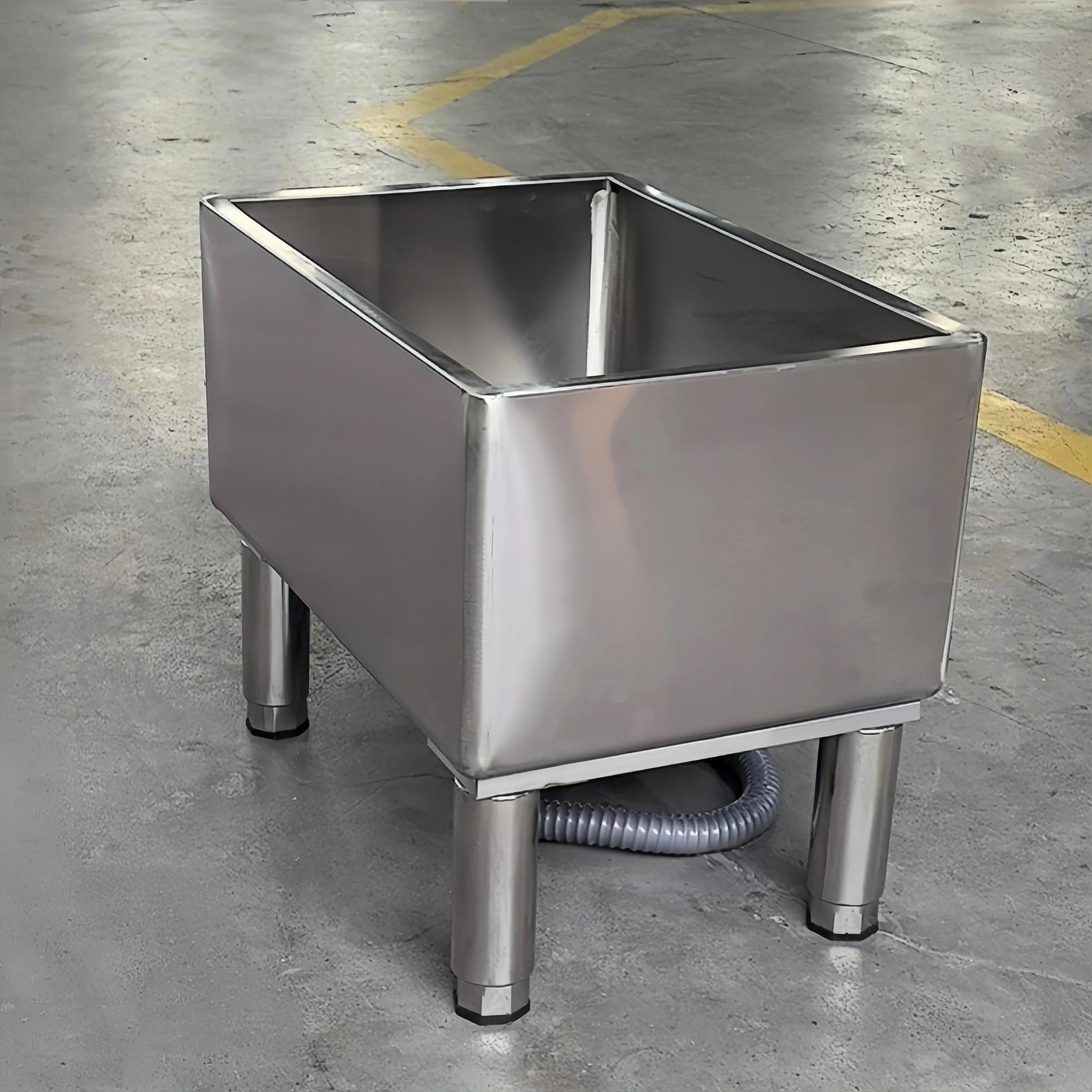 Zlewozmywak ze stali nierdzewnej 304, Heavy Duty, z sitkiem, do garażu, kuchni, restauracji, czyszczenia, regulowane nogi, odporny na rdzę