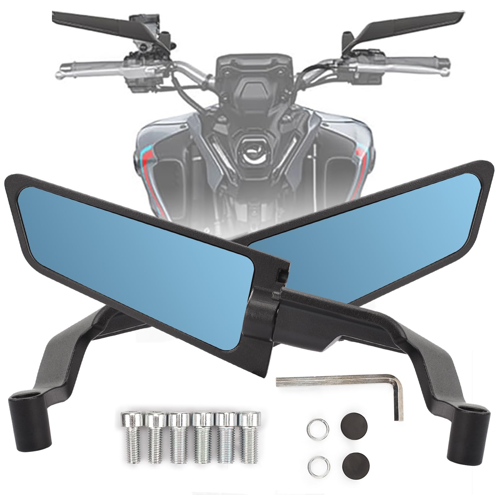 TOMOO 　Mirrors 　XL Amazon.com: XINGWU Motorcycle Mirrors Large Stealth Mirror Anti