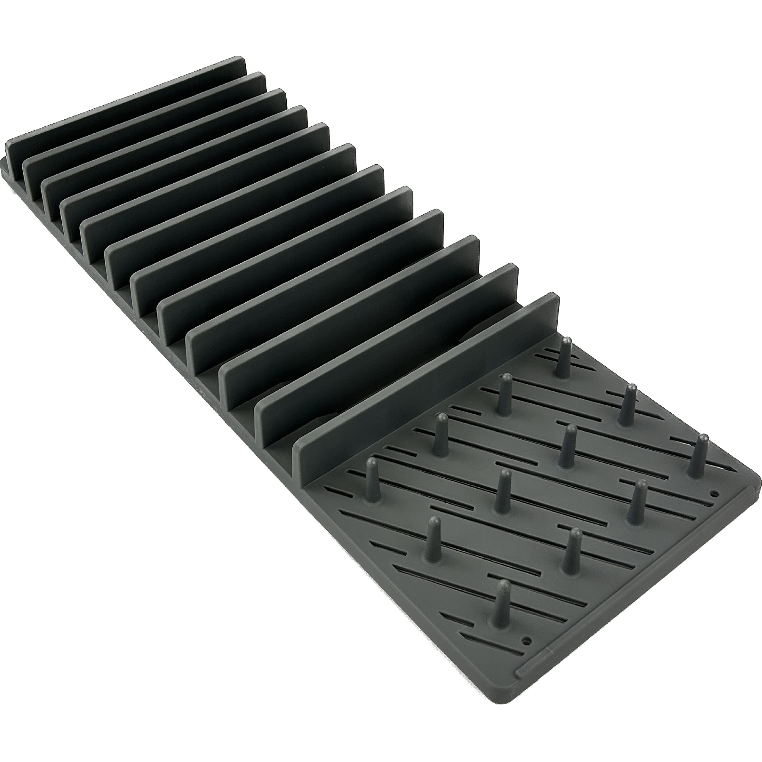 NERTHUS Dish Drainer, Polypropylene, Gray, 44 x 16,5 x 3,5 cm