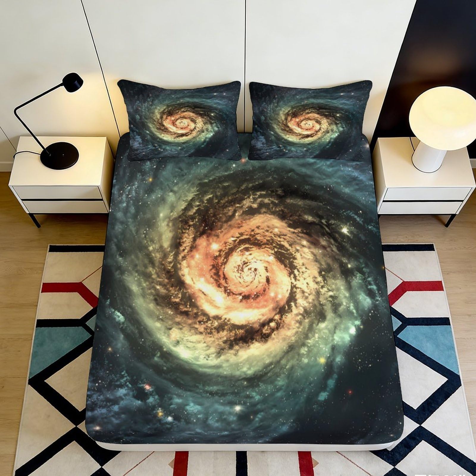 3D Printed Pastoral Sheep Fitted Sheet Microfiber Deep Pocket Non-Slip Farm Animal Mattress Fitted Cover for Bedroom 140x200x25cm