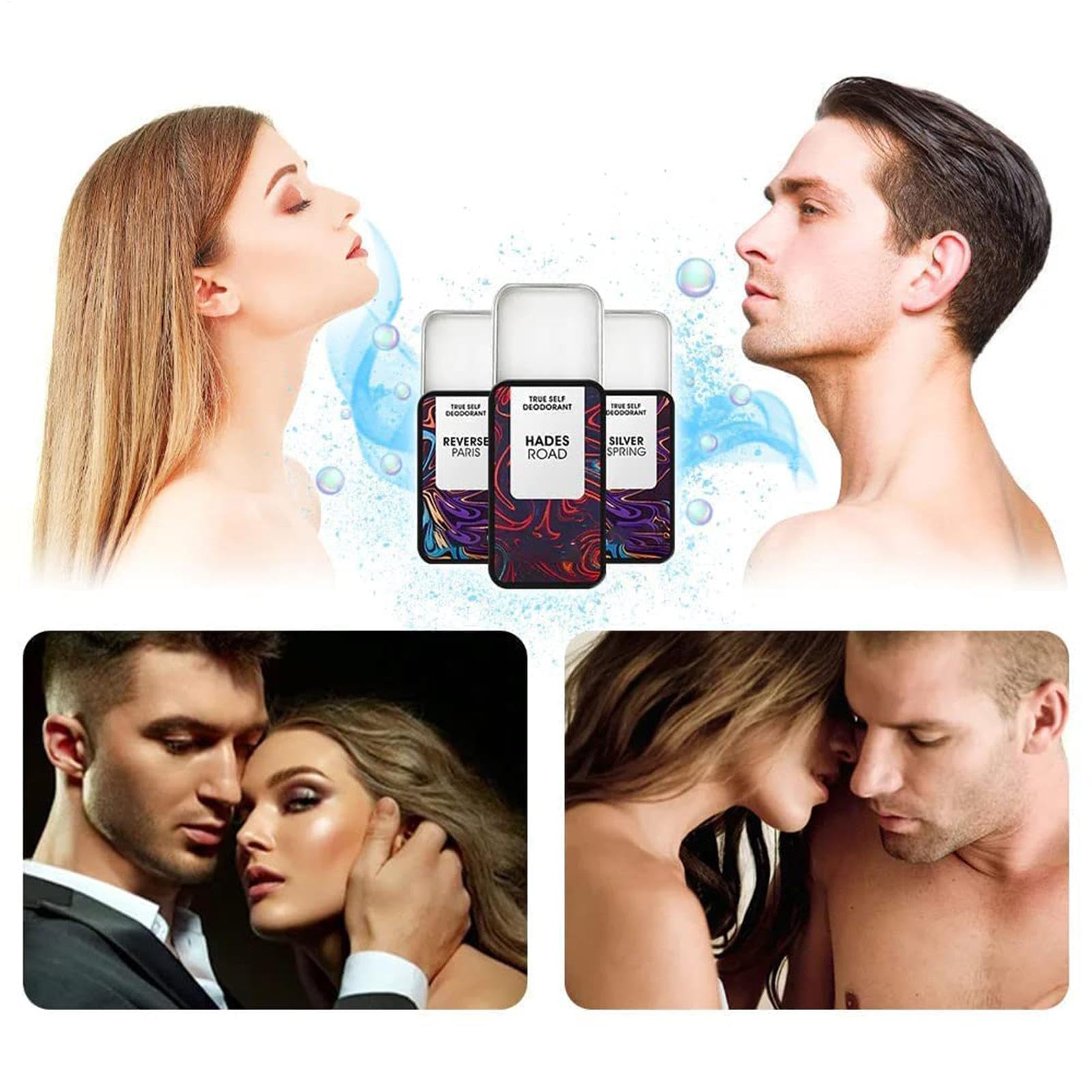 Hommelure Fherotherapy Profumo Set | 3PCS Set Di Solidi Fheromotherapy Per Hommelure Con Profumo Floreale Naturale | Il Profumo Tascabile Portatile Aumenta L'intimità Tra Uomini E Donne