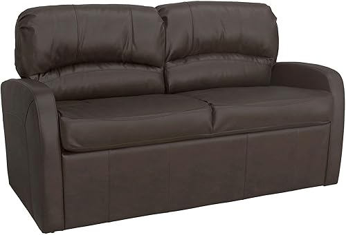 Miniatura 9 de RecPro Charles - Sofá cama de 65 pulgadas con cuchillos Jack con brazos, muebles de autocaravana, abrazador de pared cero (café)
