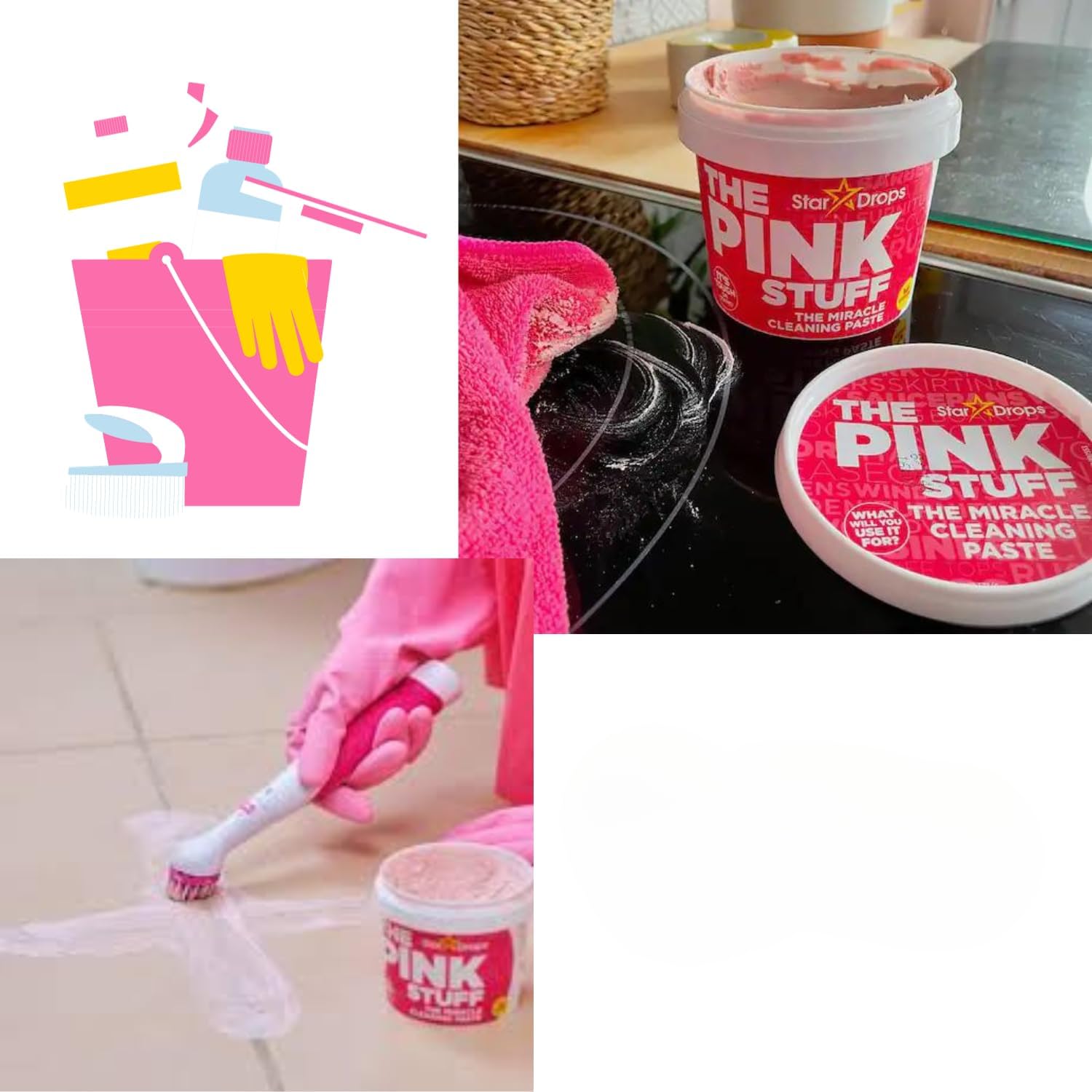 The Pink Stuff, pasta de limpeza milagrosa, limpador multiuso, 500