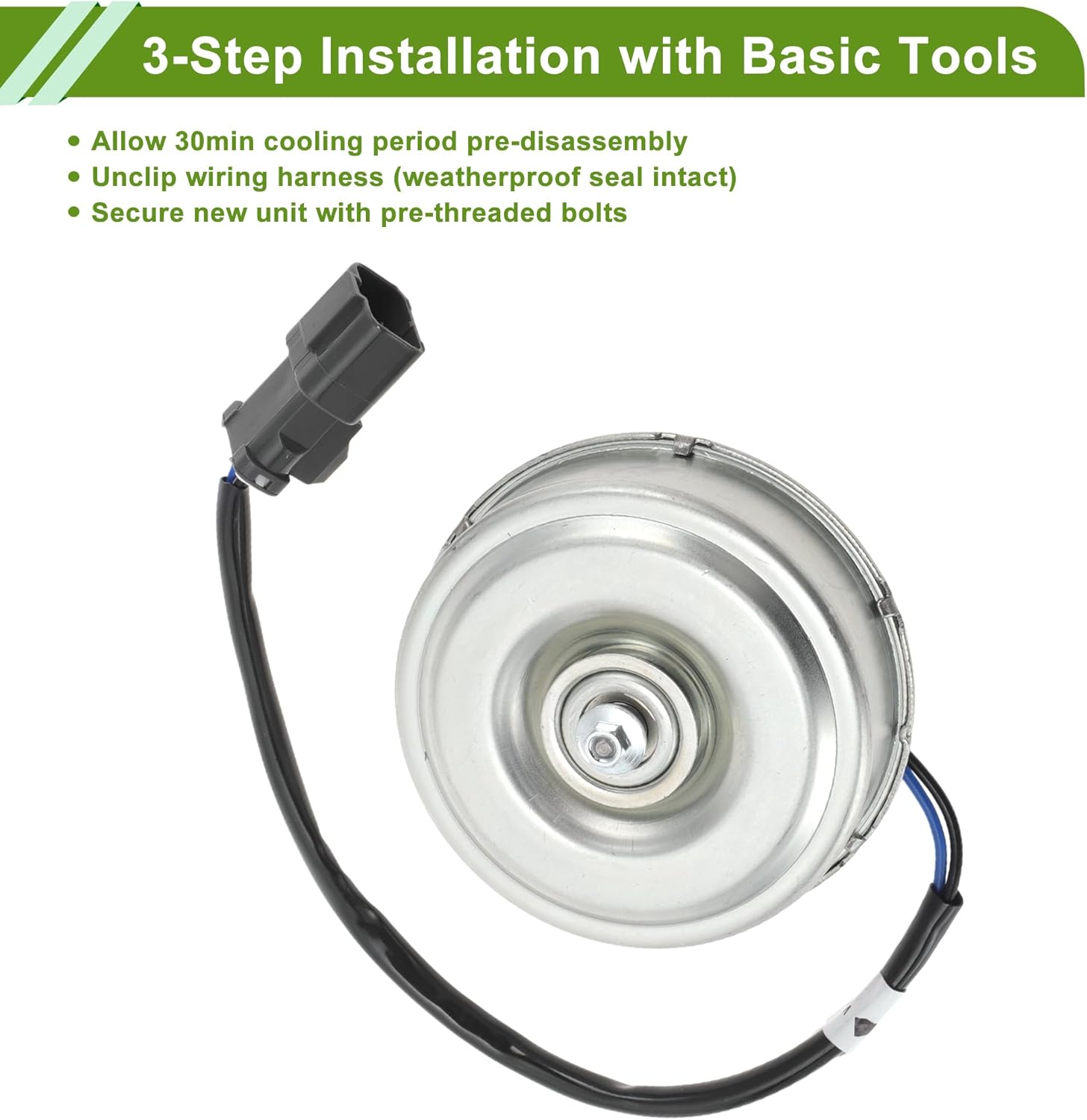 Radiator Fan Motor for Honda Pilot 2003-2008 Quiet Engine Cooling Fan Motor No.630920 1 Pc