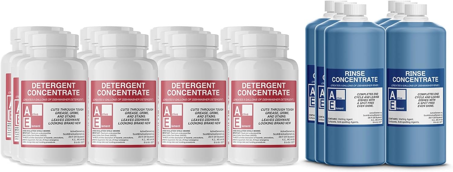 High Temp Combo Pack, Commercial Grade (6-detergent, 6-rinse)