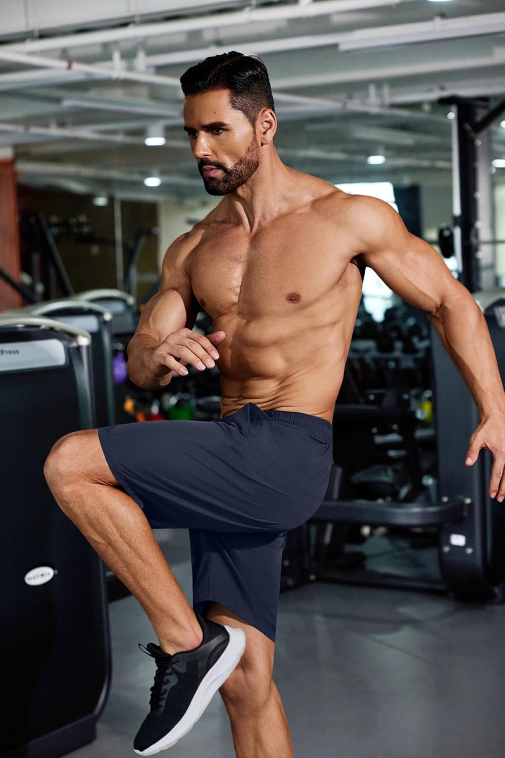 COOFANDY Men's Running Athletic Shorts 9" Gym Workout Lightweight Elastic Waist Sports Shorts - Image 3