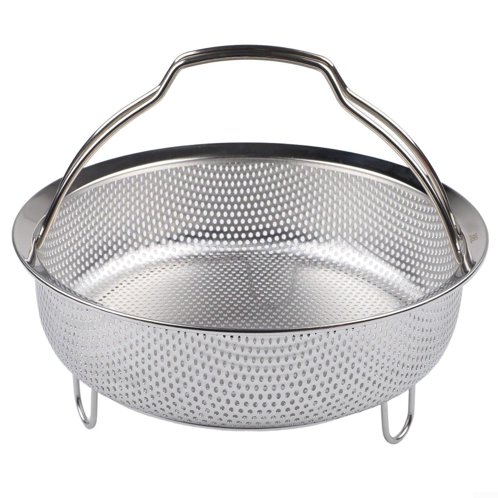 Cesta de vapor de acero inoxidable 304 premium con asa extraíble para cocina
