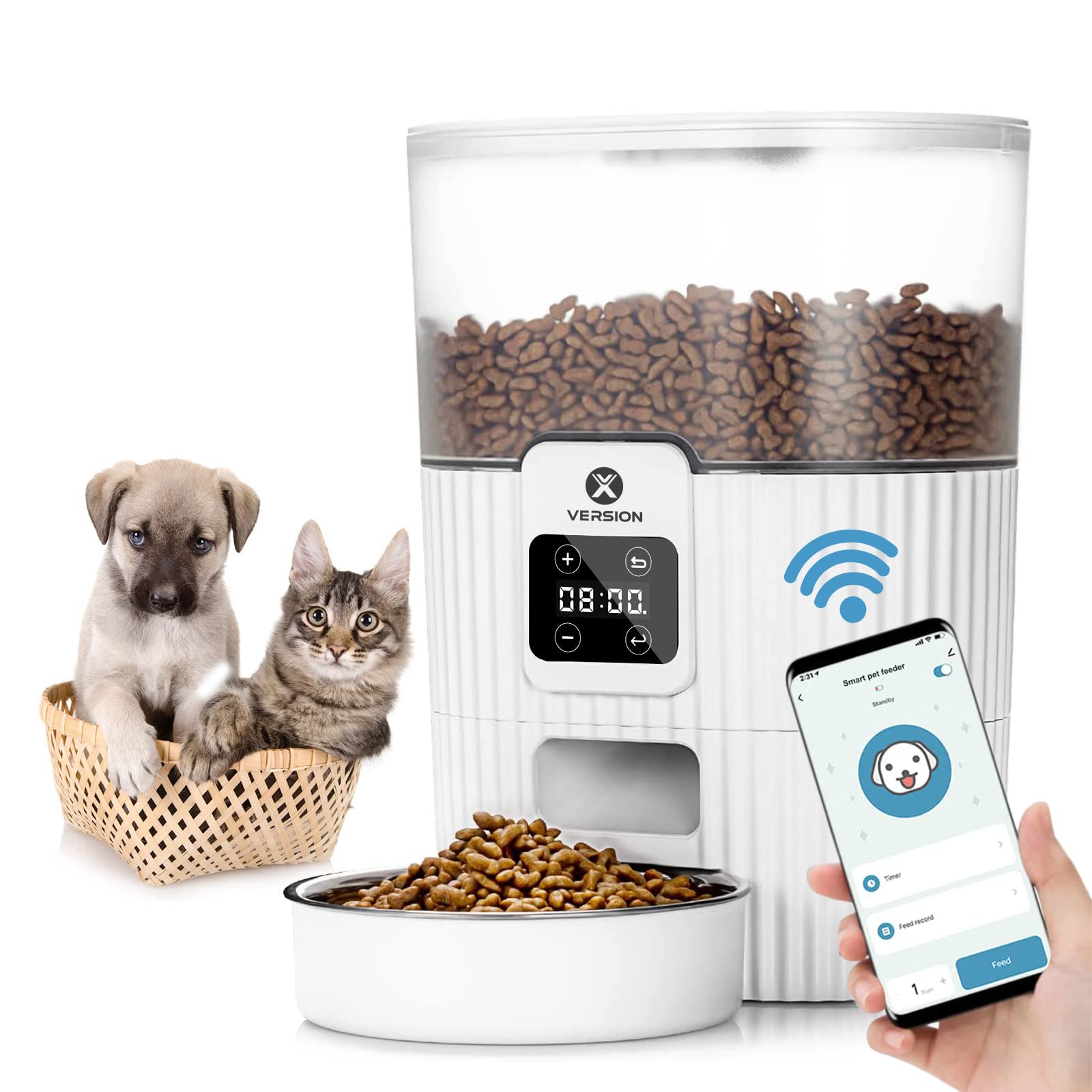 Buy XVersion Automatic Cat Feeders with APP WiFi Pet Food Dispenser