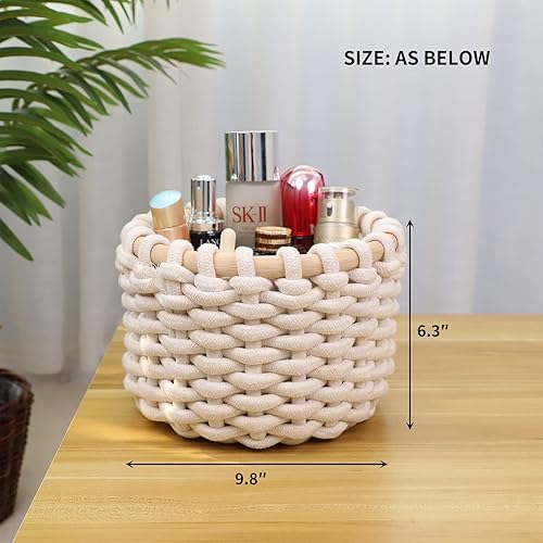 Miniatura 3 de Cestas anidables para horno para organización de juguetes y hogar, cesta de almacenamiento de cuerda de algodón, cesta de almacenamiento de regalo