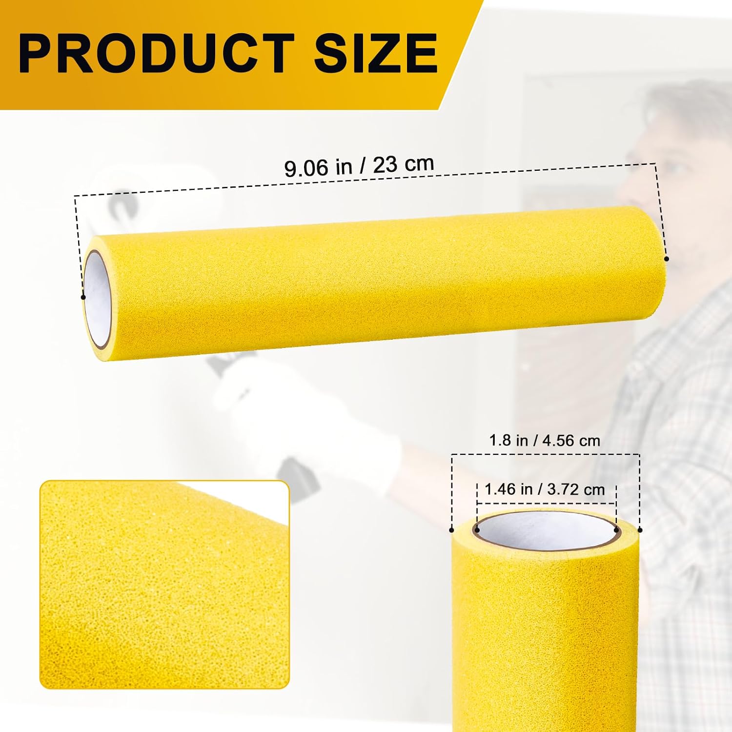9-inch Foam Paint Roller Cover for Wooster R730-9 Tiz Foam, 1/8-Inch Nap image 4
