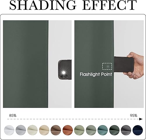 Miniatura 111 de RYB HOME Outdoor Curtains Blackout - 2 Panels Outside Curtains Waterproof Thermal Insulating for Patio Porch Garage Garden Gazebo Universal Biscotti