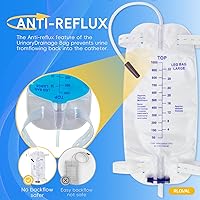 Vista 2 de 5 bolsas de drenaje urinario para patas, bolsa de catéter de gran capacidad de 33.8 fl oz, 2 correas elásticas ajustables, fácil de girar