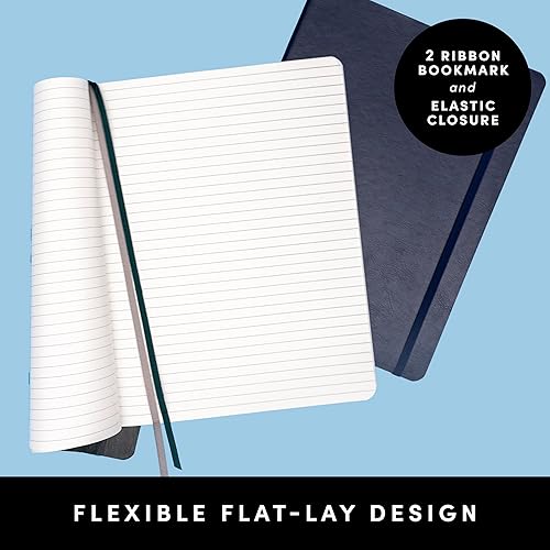 Miniatura 3 de PAPERAGE Cuaderno de tapa blanda con rayas (coñac), 176 páginas, cuaderno grande B5 con rayas universitarias, 7.5 x 9.8 pulgadas, papel premium de