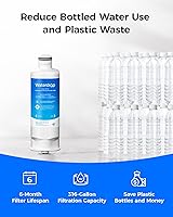 Vista 8 de Waterdrop DA97-17376B Reemplazo para Samsung HAF-QIN/EXP, DA97-08006C, RF28R7201SR, RF28R7351SG, WD-F45, filtro de agua para refrigerador, 3 filtros
