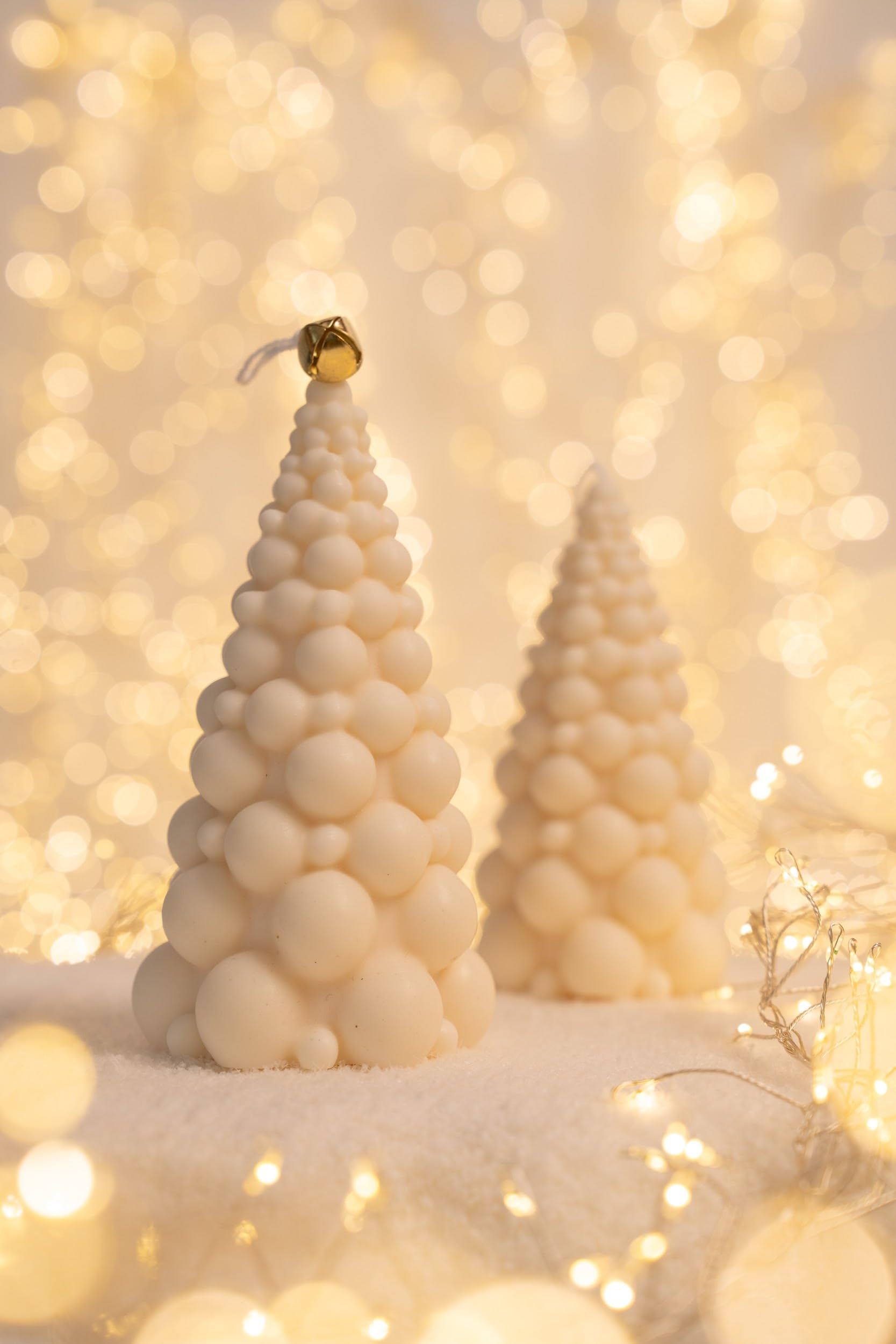 Bubble Christmas Tree Candles (full set), natural soy wax, premium cotton wick, Sculptural Candle - Handmade Gift - Home Decor