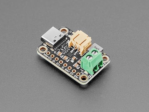 Adafruit bq25185 USB/DC/Solar Charging Module with 5V Boost Board, 6106