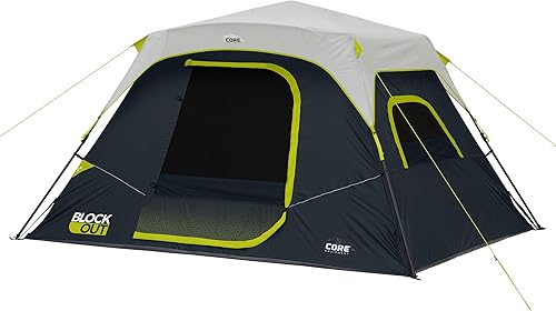 Miniatura 1 de CORE Blackout Instant Cabin Tent  Large Family Pop Up Dark Room Tent with Easy Camp Setup  Included Storage Pockets for Outdoor Camping Accessories