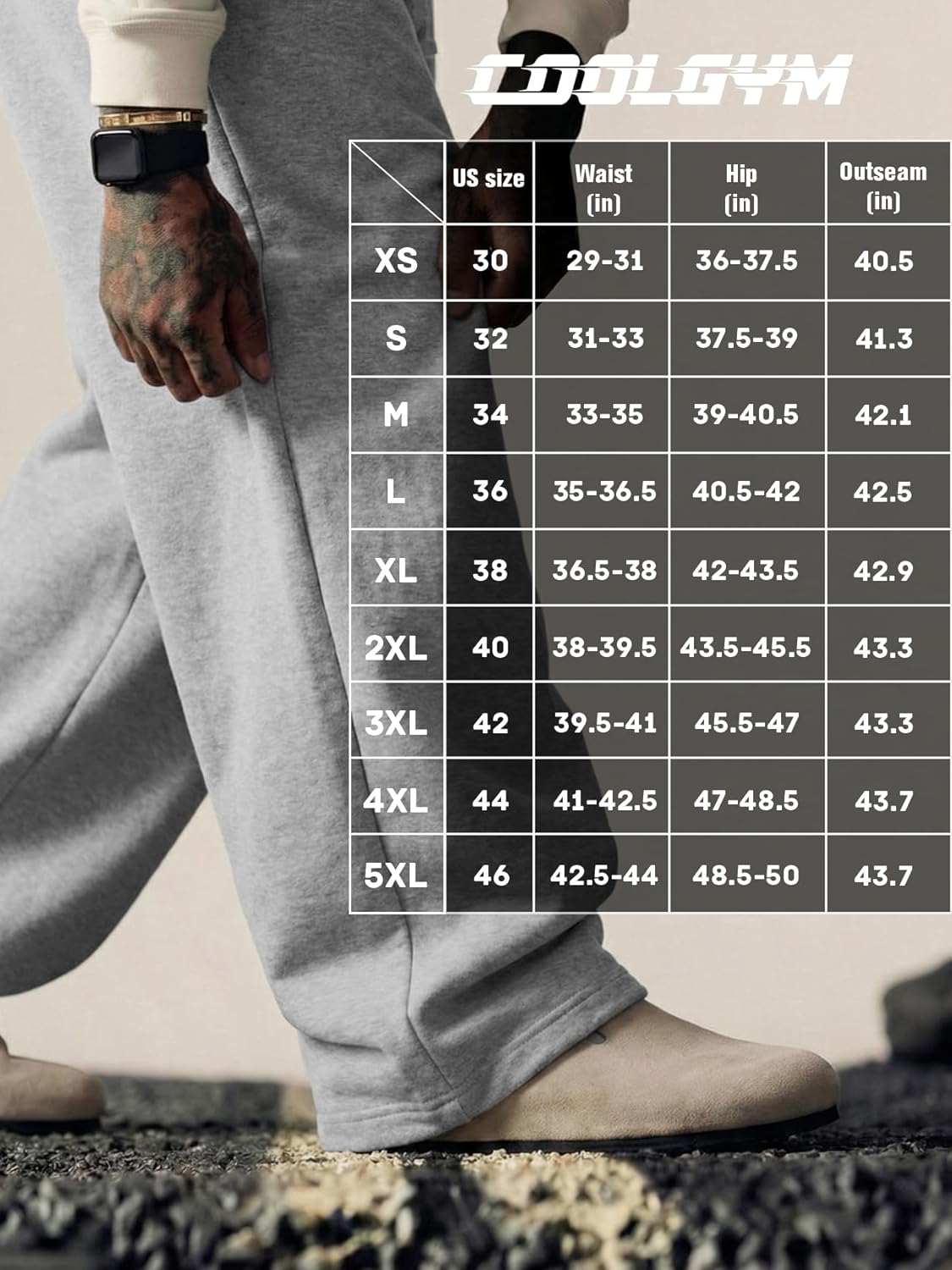 Mens Baggy Sweatpants Wide Leg Lounge Pants Deep Pockets Open Bottom Elastic Drawstring Air Layer No Wrinkle Joggers - Image 6