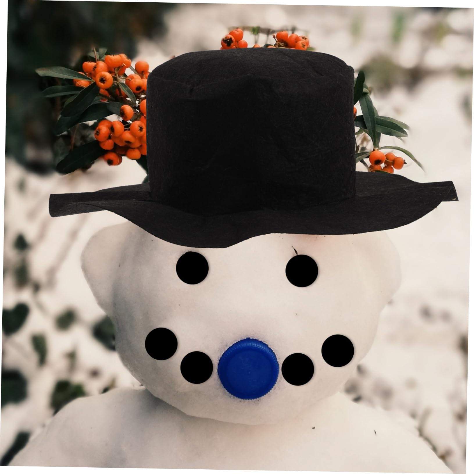 PRETYZOOM 4 Sätze Schneemann Macht Requisiten Schneemann-Kleidungsset schneemann DIY zubehör Weihnachtsexplosionen im Freien DIY Schneemann-Anziehset Schneemann-Ankleidestütze hölzern