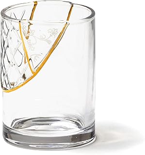 SELETTI Kingsugi 09657 Assiettes inspirées par la technique japonaise, verre