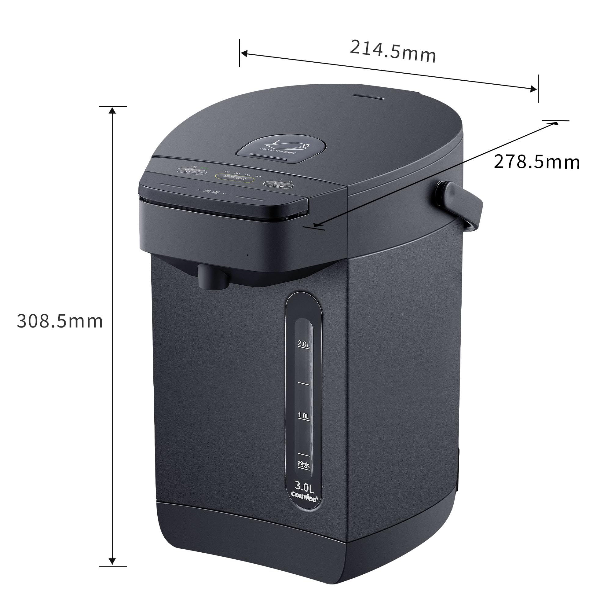 Amazon | COMFEE' 電気ポット 電動お湯ポット 3L マイコン 保温温度