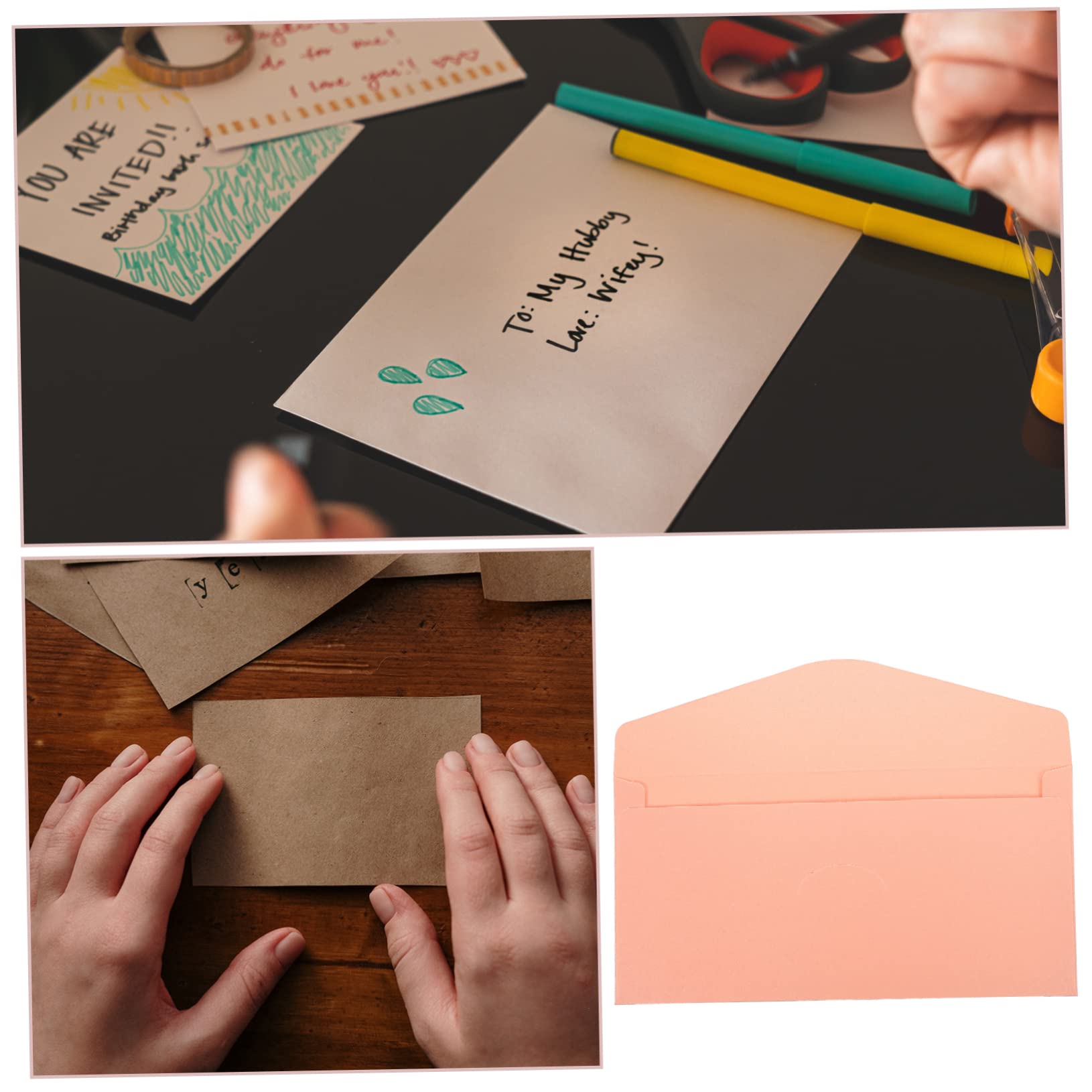 Buste per Invito in Carta Perlata Rosa 50 Pezzi Eleganti