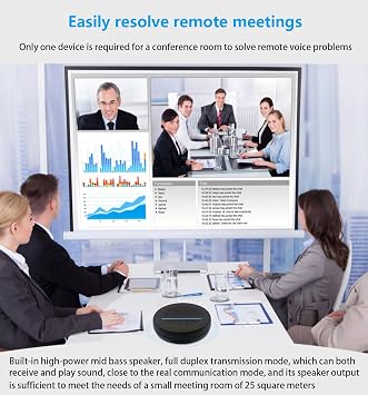 2.4G Conference Room Microphone and Speaker with Wireless Adapter,Intelligent Noise Reduction,Long Standby Time,Easy to Carry,Compatible with Various System Platform Software