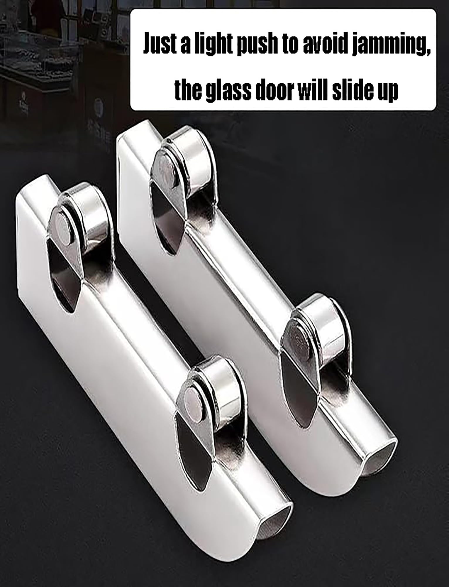 Generisch Acrylglasschiene, verdickte 5–8 mm Glasschiebetür, Doppelschienen-Vitrinenschiene, Zubehör for Schienenräder aus Aluminiumlegierung(130cm/51in)