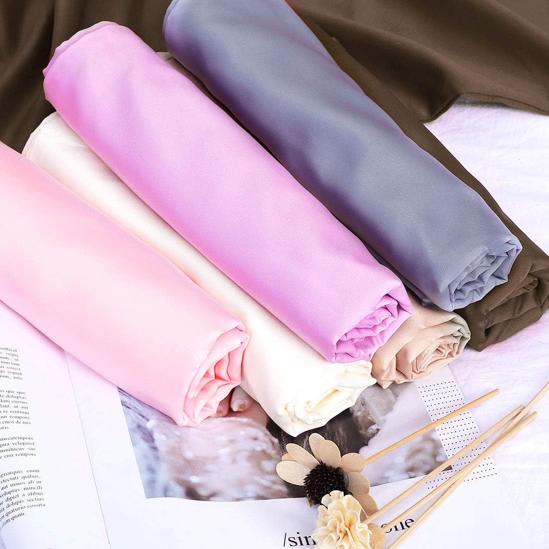 PiccoCasa 2Pack Satin Body Pillow Cover Long Pillowcases Silky Cooling for Hair and Skin Brown 20x48inch