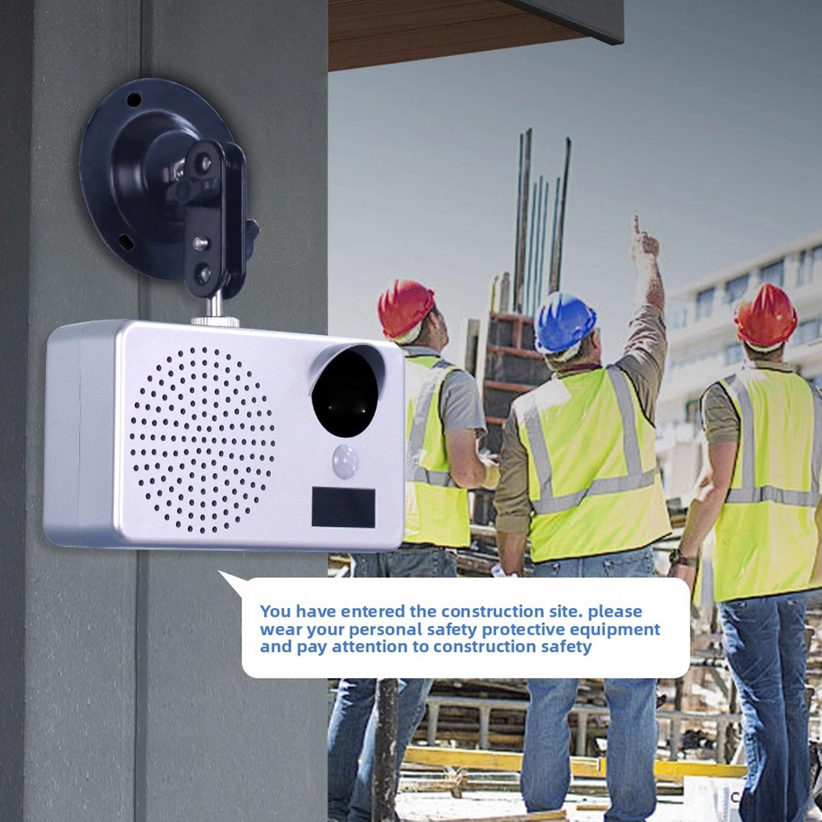Sensor de Movimiento Infrarrojo Humano, Aviso de Voz, Alarma de Voz Resistente Al Agua para áreas Públicas, Fácil Instalación, Clasificación IPX5