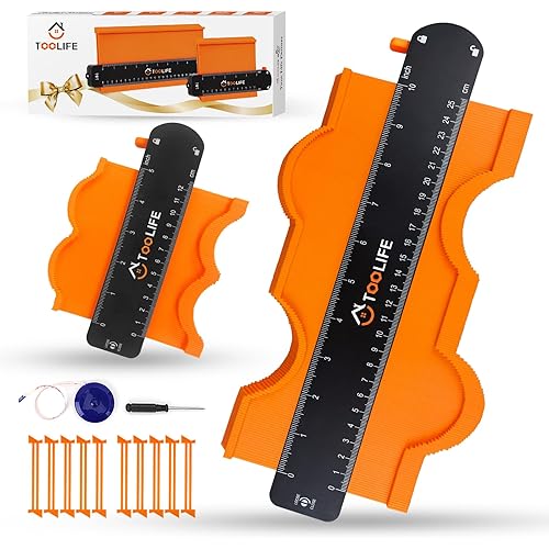 TOOLIFE Contour Gauge Profile Tool,Christmas Gifts for Stocking Stuffers Men Dad Boyfriend Husband，Super Gauge and Outline Shape, Anniversary Birthday ideas, Measures Tools for Woodworking Tiles