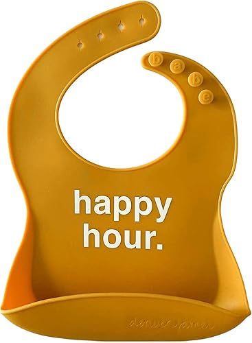 Denver James Baberos de alimentación de silicona, aptos para lavavajillas. Impermeables. Ajustables.