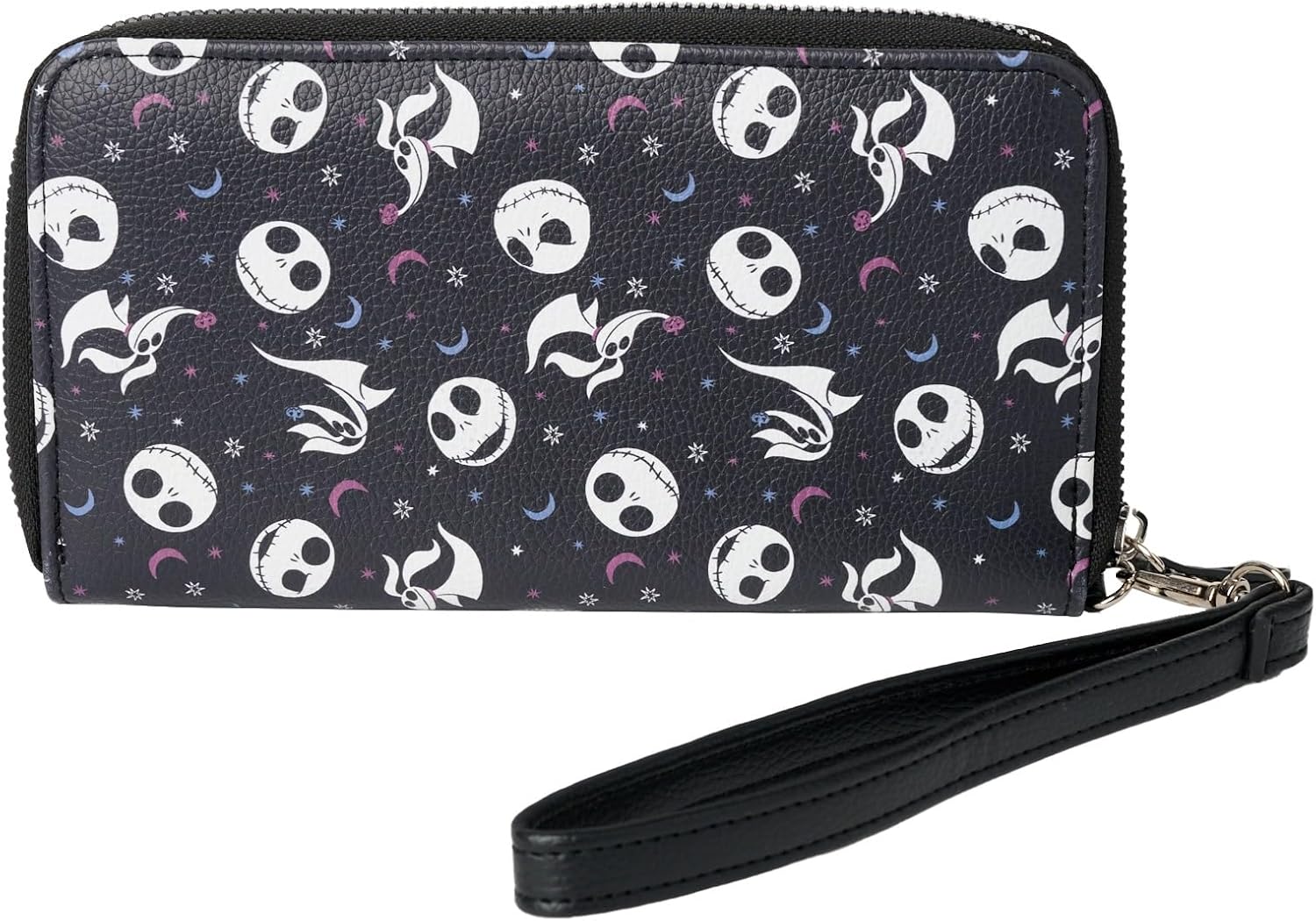 Disney Wallet Wristlet Zip Clutch Faux Leather (Jack Skellington Black) - Image 3
