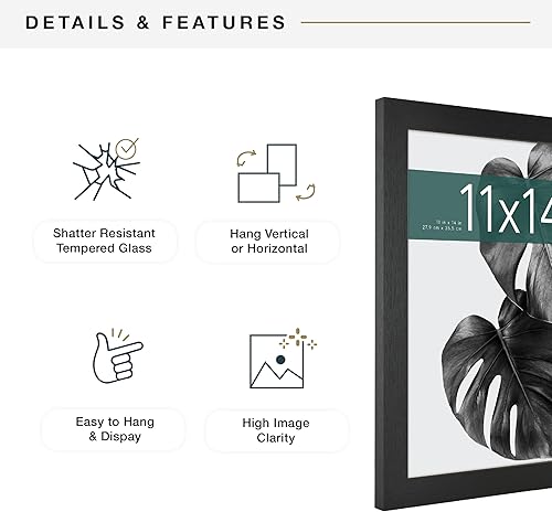 Vista 310 de MCS Industries Studio Gallery - Marcos con textura de madera color gris de 13 x 19 pulgadas / 33.02 x 48.26 cm., 2 unidades Gris Woodgrain