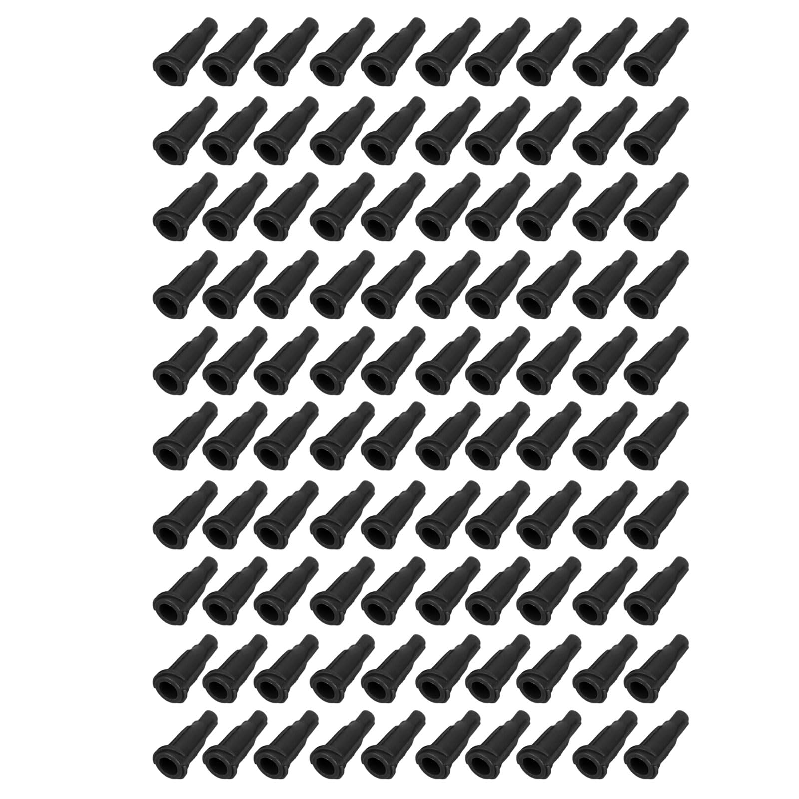 Tsophreniq Black 100Pieces Sturdy Dispensing Plugs With Leak Proof Design For Bulk Adhesive Applications In Professional Workshops And Craft Projects Threaded Dispensing Plugs