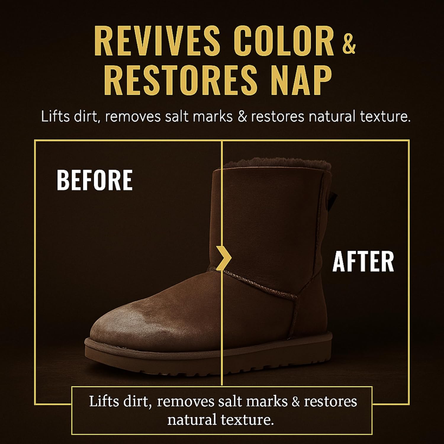 Leather Hero Suede & Sheepskin Cleaning Kit – Compatible with UGG Boots – Foam Cleaner & Conditioner, Water & Stain Protector, Deodorizer, Eraser, Brushes & Cloth – 7-Piece Complete Care Set - Image 8