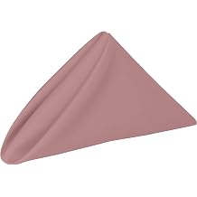 Ultimate Textile 17 x 17 Inch Polyester Cloth Napkins 1 Dozen Dusty Rose