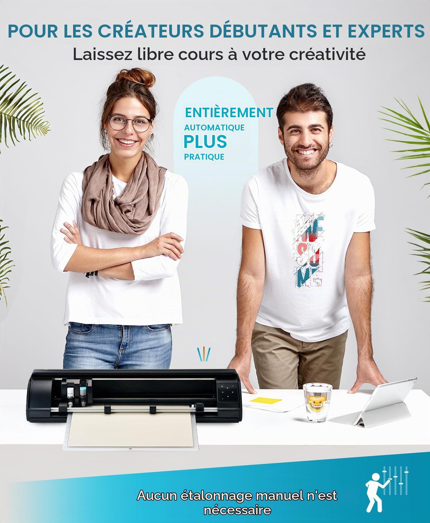 Silhouette Cameo 5 Alpha Plus – Machine de découpe de vinyle et d'artisanat de 38,1 cm avec lame automatique, mode croquis rapide et enregistrement à 4 points – Comprend un logiciel de studio et 100