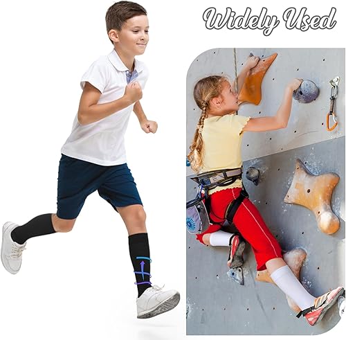 Miniatura 5 de 4 pares de calcetines de compresión para niños, 15-20 mmHg, medias de compresión graduadas para niños