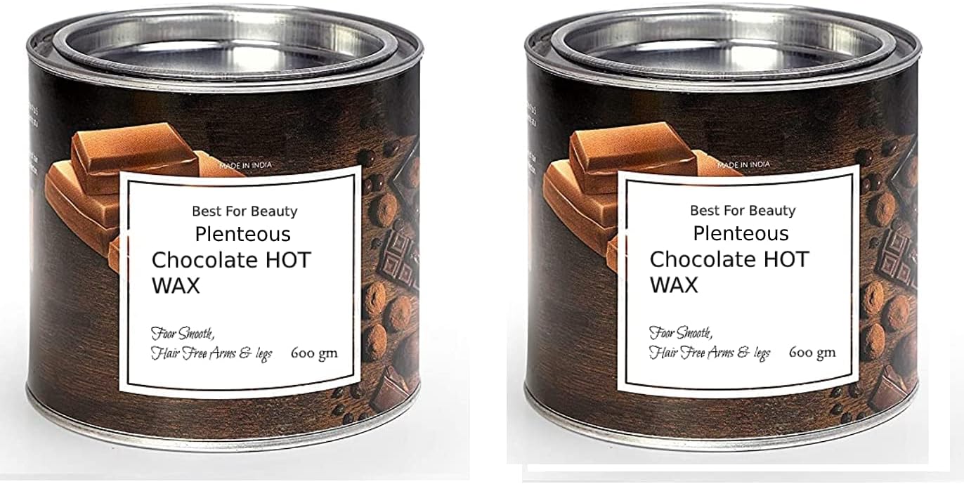 Plenteous Hot Chocolate Wax 600 Grams Waxing Kit (Pack Of 2) (Chocolate Wax)