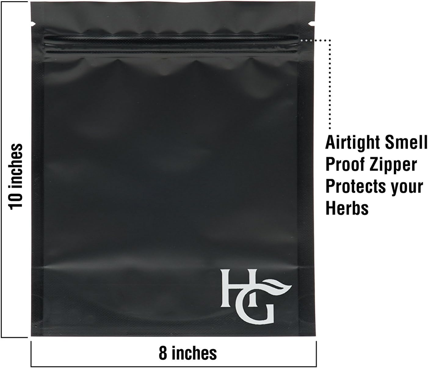 Pack of 15 Premium Smell Proof Bags by Herb Guard (8 x 10 inches) Airtight Seal Keeps Herbs Fresh for Months - Image 3