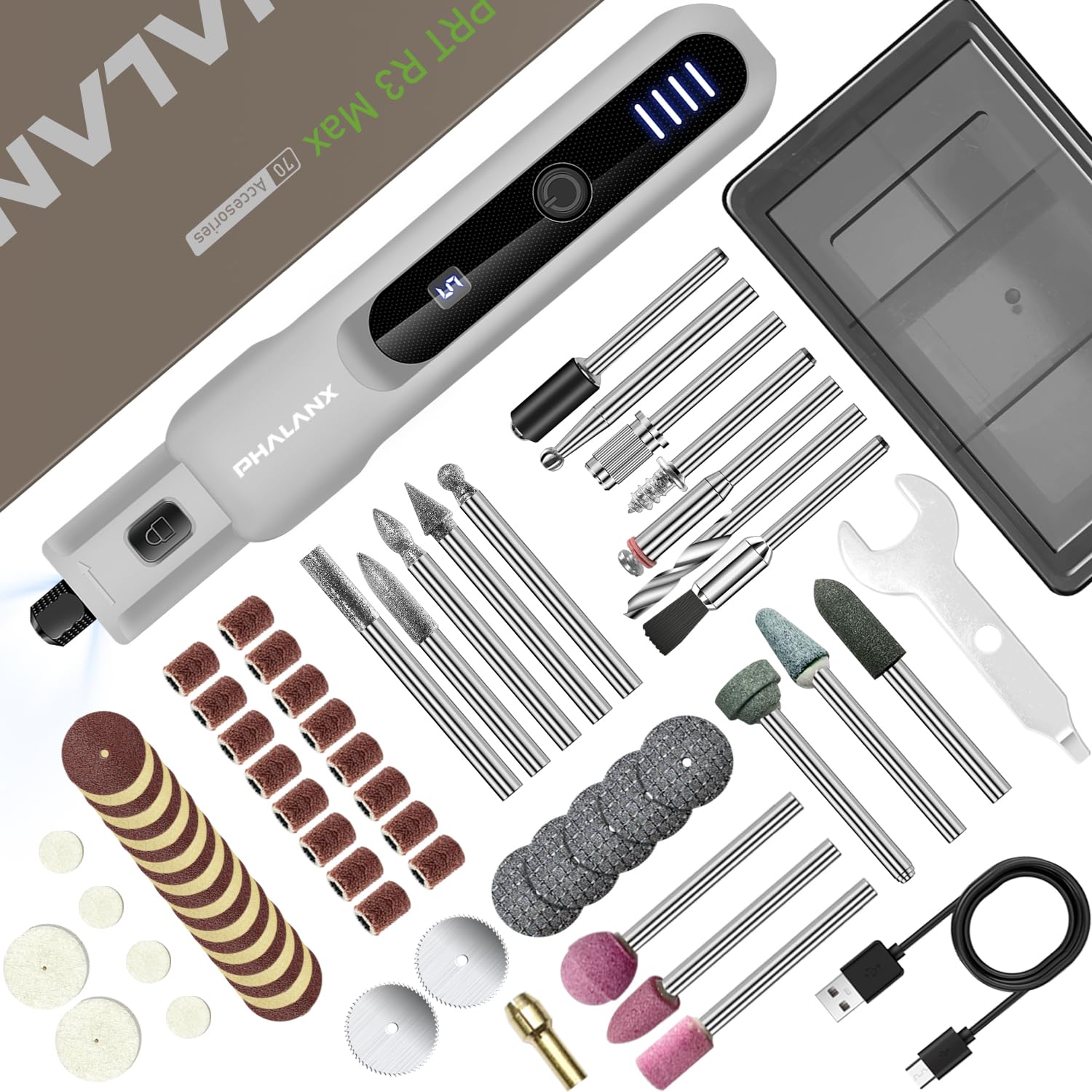 DEPSTECH Rotary Tool Cordless Kit, 30000RPM Multi Power Carving Tools - View #9