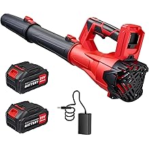 650CFM Cordless Leaf Blower,21V Electric Leaf Blower with 2 * 2.6Ah Battery &amp; Charger,Electric 6-Speed Power Handheld Blower for Lawn Care,Yard, Garden, Patio &amp; Outdoor