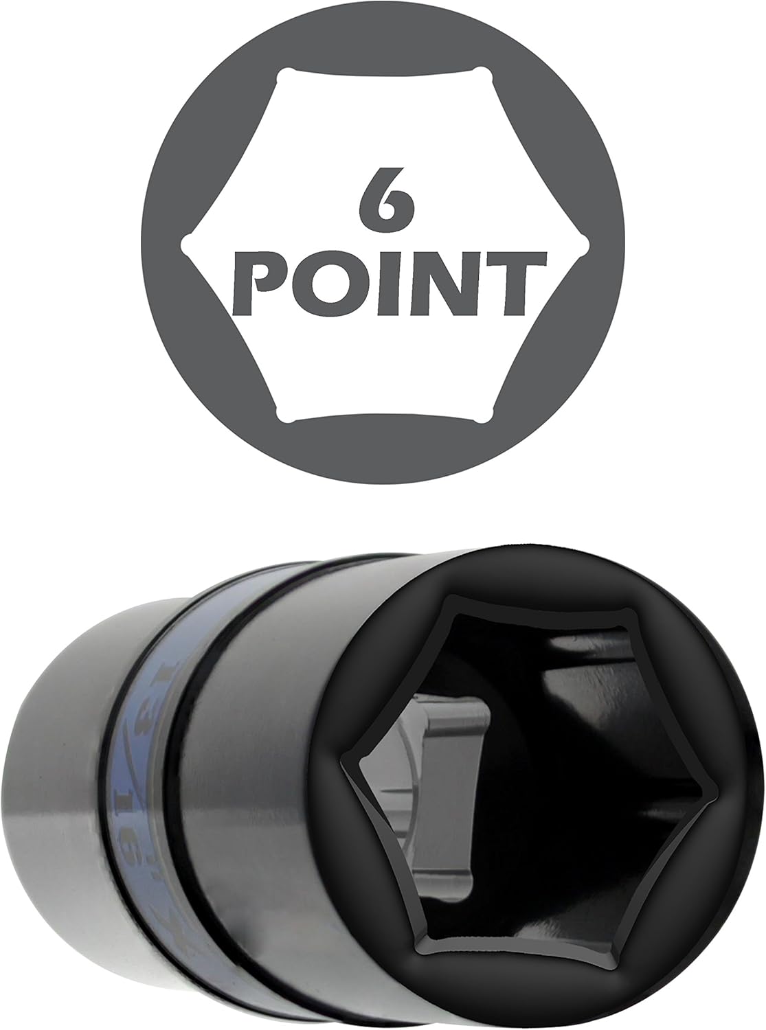 1/2” Drive Lug Nut Impact Flip Socket Set with Case | Universal 4-Piece Cr-Mo 6-Point Thin Wall Deep Inch & Metric Color Coded Tool Kit for Tires/Wheels Nuts | Sizes: 3/4,13/16,7/8”-17,19,21mm