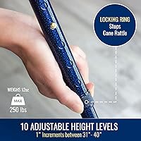 Vista 3 de DMI Lightweight Aluminum Adjustable Walking Cane with Derby-Top Handle for Men and Women