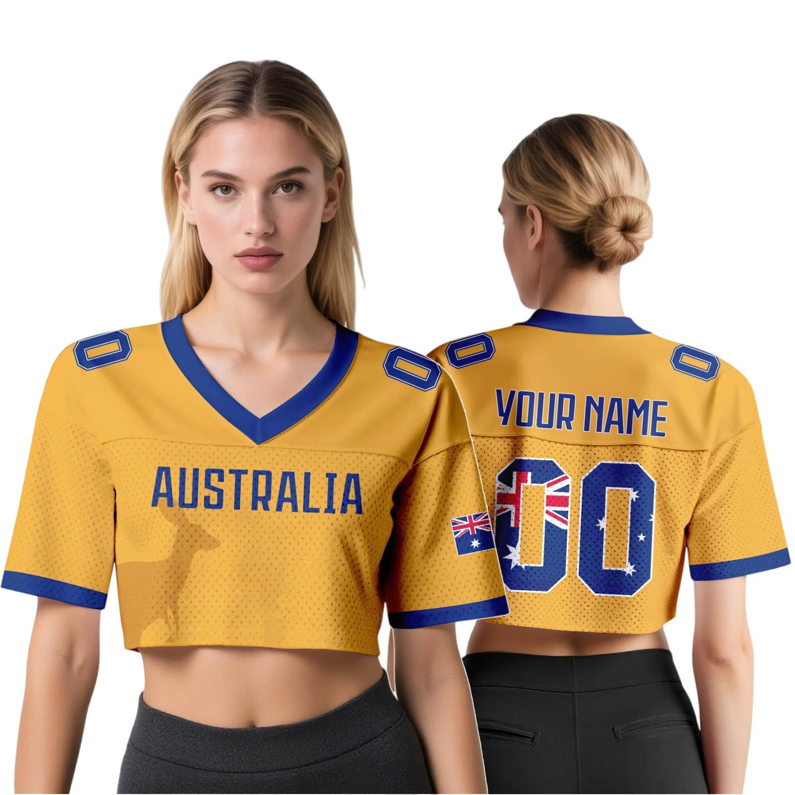Personalised Football Fan Top for Women,2026 Jersey Shirt with Custom Name & Number, Y2K Short Sleeve Crop Top, Cute Summer Shirt for Match Day, Loose Streetwear Gift for Girls — image 1
